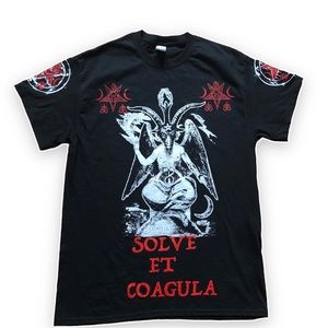 Baphomet hail Satan t shirt MEDIUM size bow to none